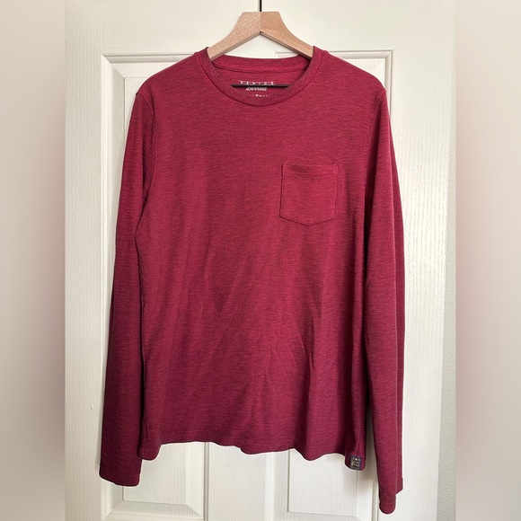 Venice Burnout Long Sleeve Tee - Burgundy - Picture 1 of 7